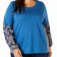 Style & Co. Women’s Top Blue Size 2X Plus Knit Triple-Threat Painterly #035 Style & Co. Women’s Top Blue Size 2X Plus Knit Triple-Threat Painterly #035