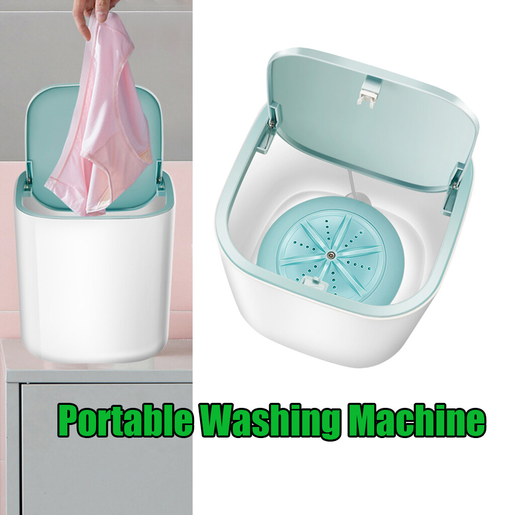 Mini Washing Machine Laundry Machine Washer USB Ultrasonic Turbine Compact B