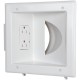 Datacomm Electronics 45-0031-Wh Recessed Low-Voltage Media Plate With Duplex Rec Datacomm Electronics 45-0031-Wh Recessed Low-Voltage Media Plate With Duplex Rec