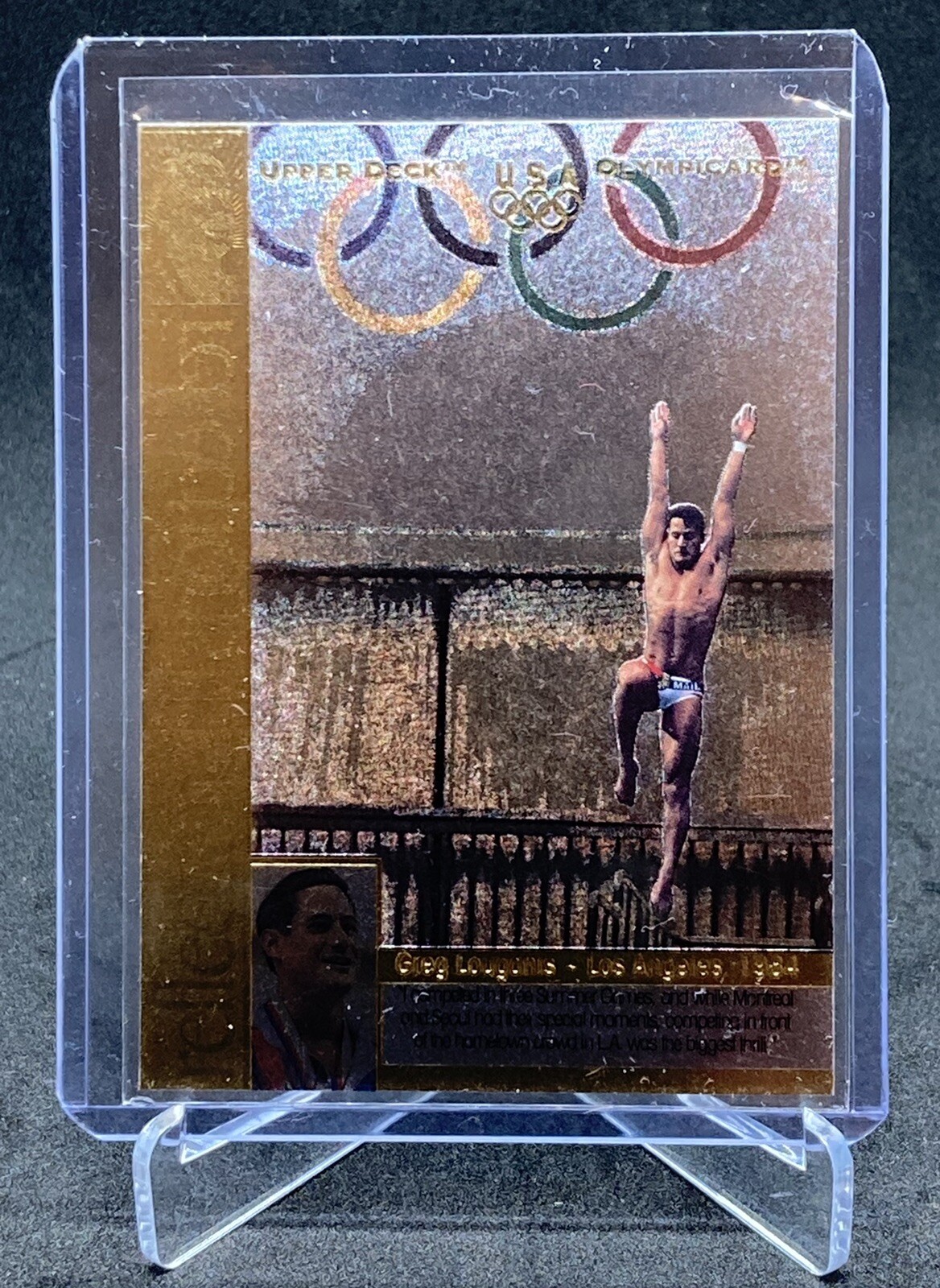 GREG LOUGANIS 1996 Upper Deck Olympic Games Reflections Sports Card #RG8 PSA GREG LOUGANIS 1996 Upper Deck Olympic Games Reflections Sports Card #RG8 PSA