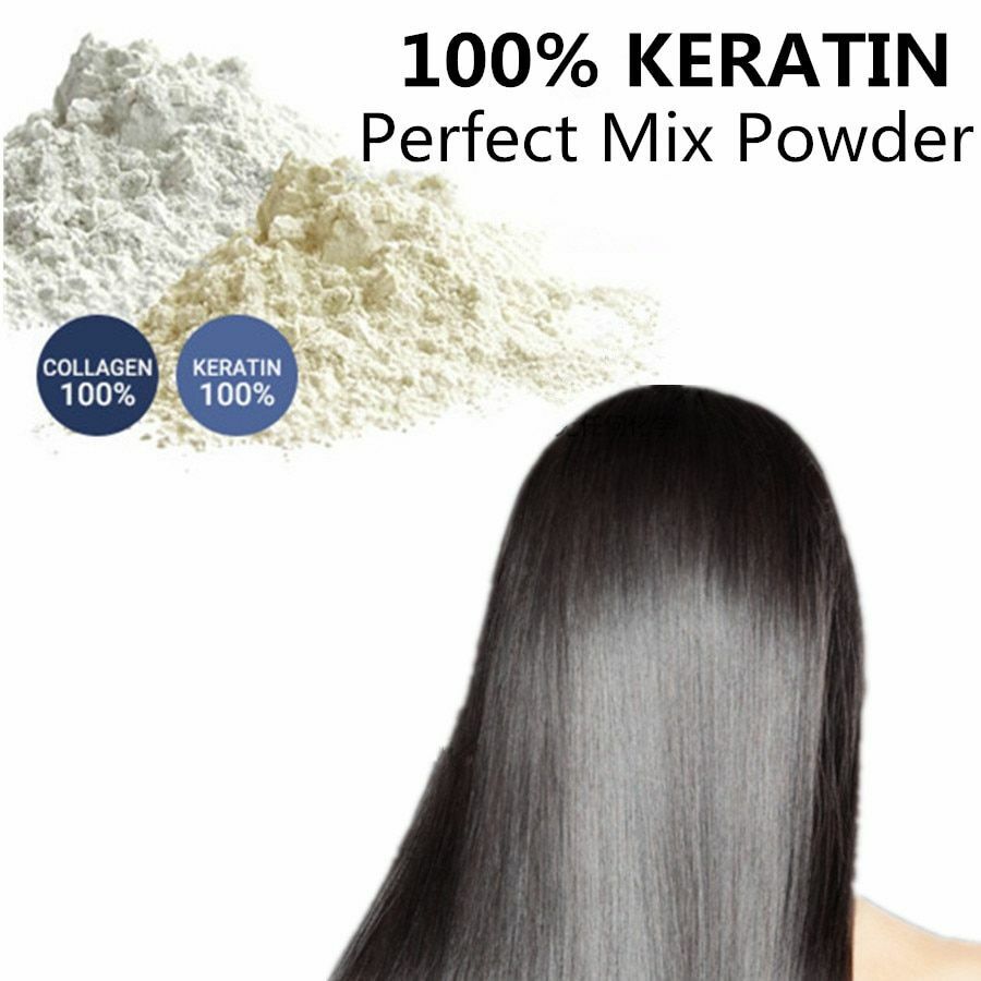 100% Keratin and 100% Collagen Mix Powder Natural Hair Care Vitamins Treatment 100% Keratin and 100% Collagen Mix Powder Natural Hair Care Vitamins Treatment