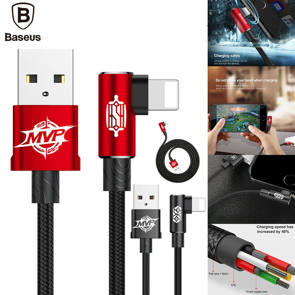 Baseus Genuine Elbow iPhone 11 pro max X Lightning Sync Data USB Charging Cable Baseus Genuine Elbow iPhone 11 pro max X Lightning Sync Data USB Charging Cable