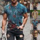Fashion Mens Funny Skull 3D Print T-Shirt Casual Short Sleeve Tops Male Tee Fashion Mens Funny Skull 3D Print T-Shirt Casual Short Sleeve Tops Male Tee