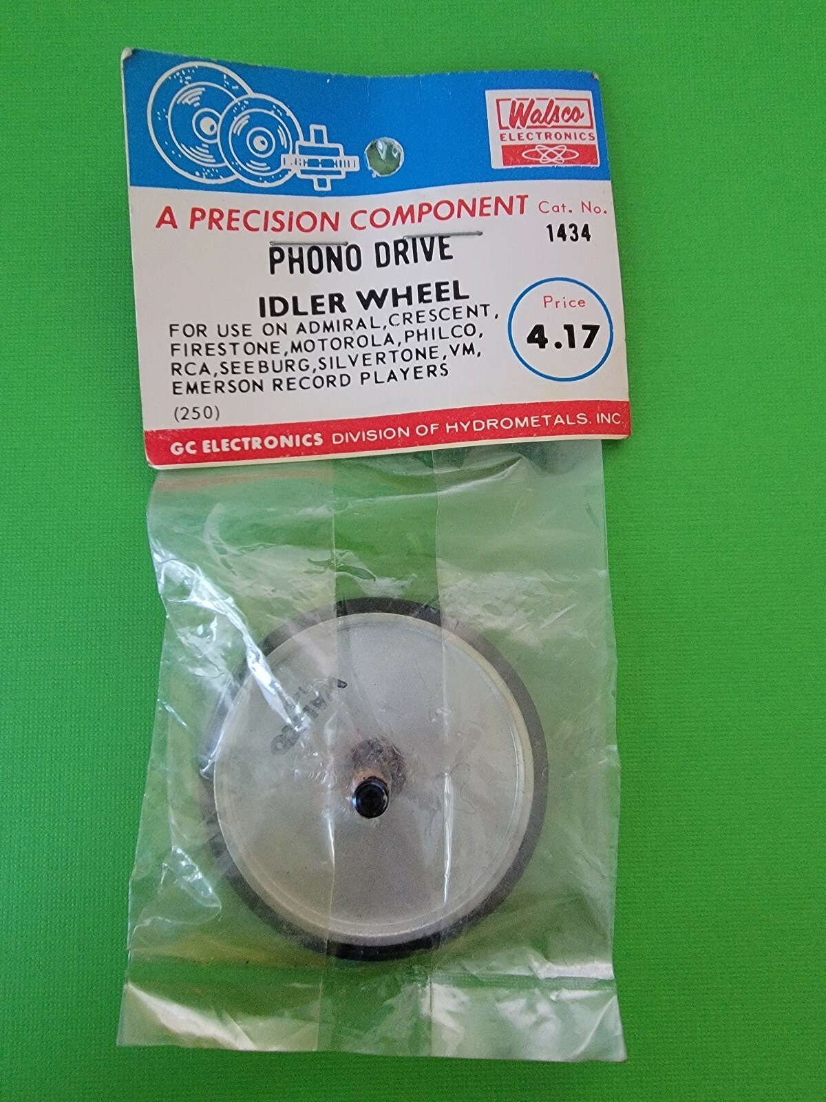 GC Electronics / WALSCO Phono Drive Idler Wheel 1434 RCA Record Turntable Phono GC Electronics / WALSCO Phono Drive Idler Wheel 1434 RCA Record Turntable Phono
