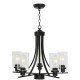 BONLICHT Kitchen Island Dining Room Lighting 5 Lights Black Hanging Chandelier BONLICHT Kitchen Island Dining Room Lighting 5 Lights Black Hanging Chandelier