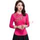 Womens Embroidered Long Sleeve T Shirts Slim Fit Chinese Style Tops Blouses Sz B Womens Embroidered Long Sleeve T Shirts Slim Fit Chinese Style Tops Blouses Sz B