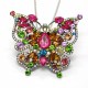 Hot Cute Color Butterfly Mix Crystal Jewelry Fashion Pendant Chain Necklace Hot Cute Color Butterfly Mix Crystal Jewelry Fashion Pendant Chain Necklace