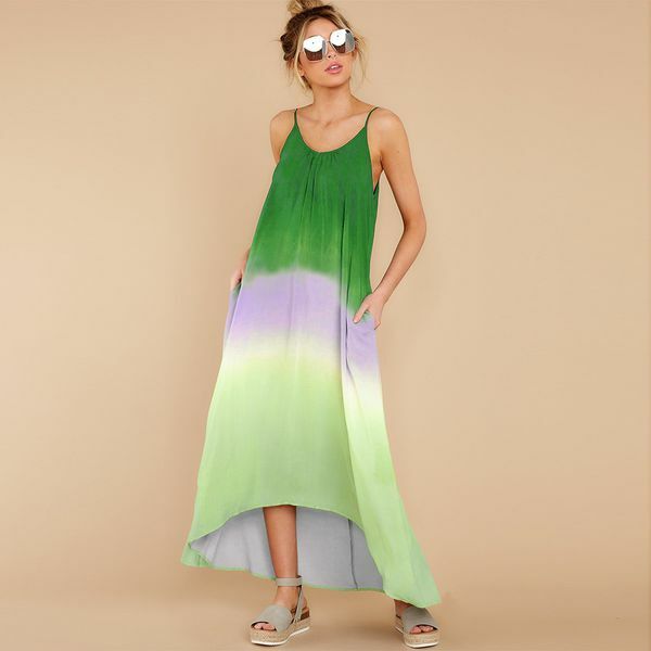 Womens dress sundress Holiday Bohemia Loose Casual Maxi Dress Party summer