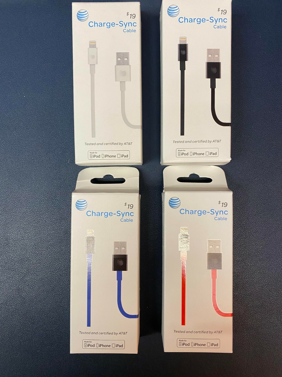 At&t MFI Certified Lightning Data Charging Cables (Multiple Colors, 20% OFF 2