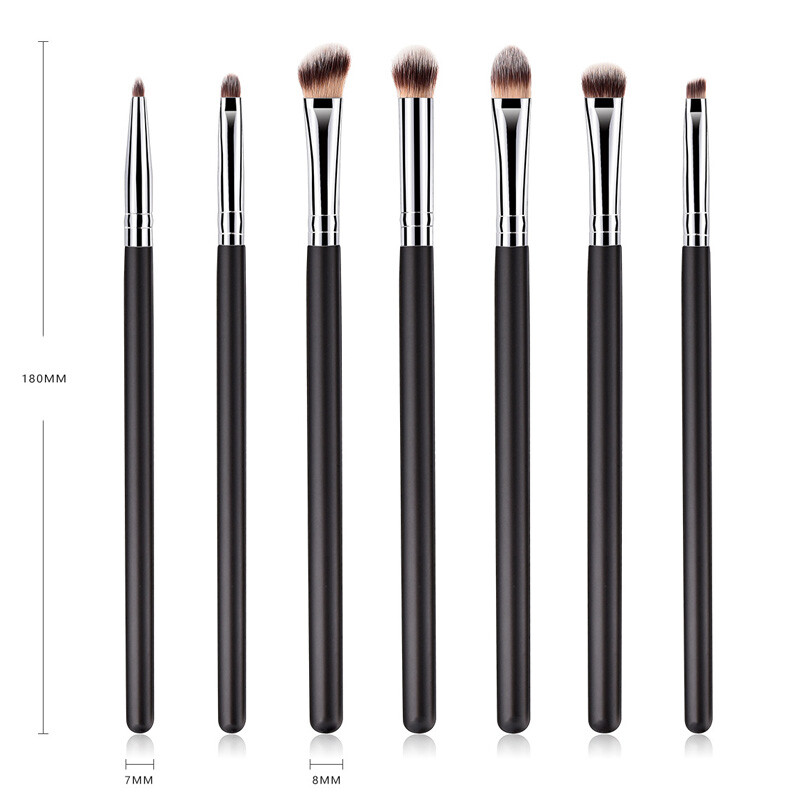 7pcs Pro Makeup Brushes Set Blush Eyeshadow Eyebrow Lip Blending Brush Tool Kit