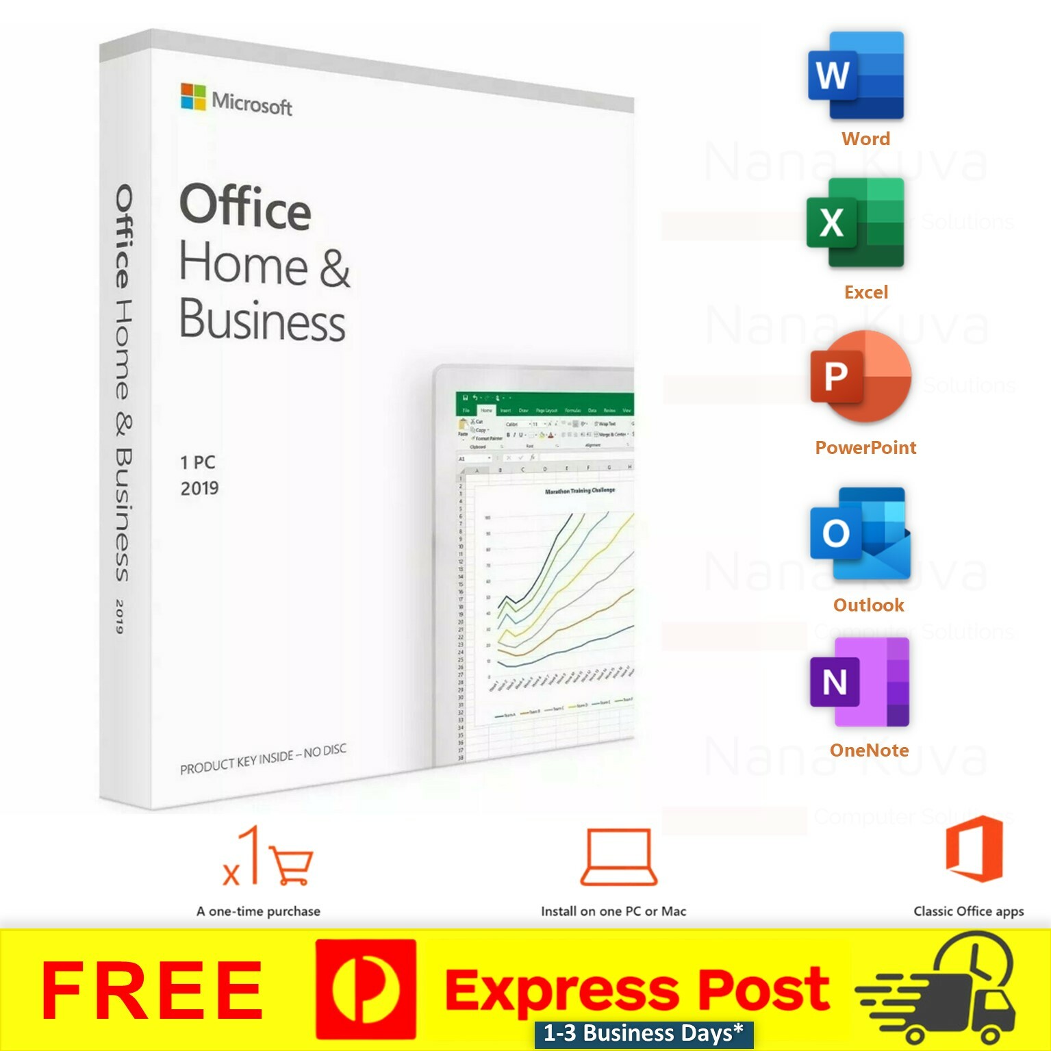 Microsoft Office Home and Business 2019 Retail DVD & Product Key 1 PC *Sealed* Microsoft Office Home and Business 2019 Retail DVD & Product Key 1 PC *Sealed*