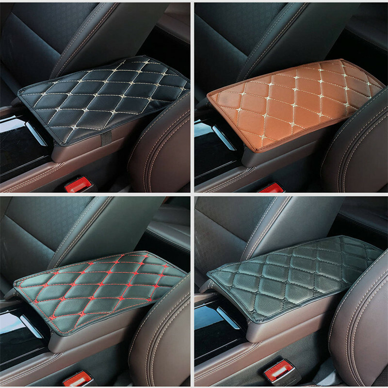 Leather Car Armrest Pad Center Console Cushion Mat Durable Non-slip Accessories Leather Car Armrest Pad Center Console Cushion Mat Durable Non-slip Accessories