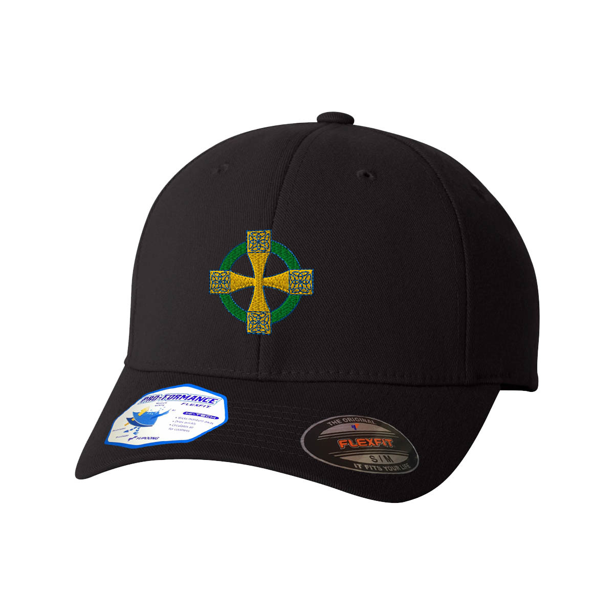 Flexfit Hats for Men & Women Celtic Cross Style B Embroidery Polyester Flexfit Hats for Men & Women Celtic Cross Style B Embroidery Polyester