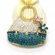 Hot Blue Enamel Cute Basket Flower Crystal Jewelry Fashio Pendant Chain Necklace Hot Blue Enamel Cute Basket Flower Crystal Jewelry Fashio Pendant Chain Necklace