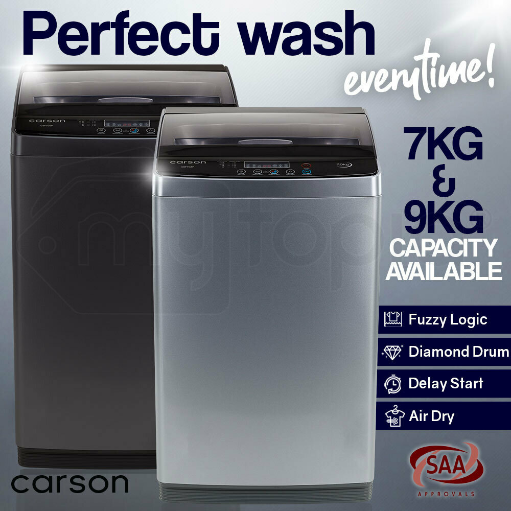 CARSON Top Load Washing Machine Laundry Automatic Washer Dry LED Display 7KG 9KG CARSON Top Load Washing Machine Laundry Automatic Washer Dry LED Display 7KG 9KG