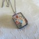 Pretty Flower Acrylic Pendant On 20″ Silver Tone Chain Pretty Flower Acrylic Pendant On 20″ Silver Tone Chain