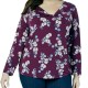 Style & Co. Women’s Blouse Purple Size 2X Plus Twist Neck Floral-Print #115 Style & Co. Women’s Blouse Purple Size 2X Plus Twist Neck Floral-Print #115