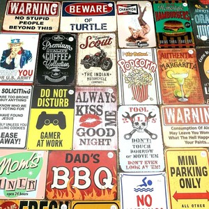 Metal Tin Sign Kitchen Man Cave Plaque Bar Vintage Retro Home Wall Decor Poster