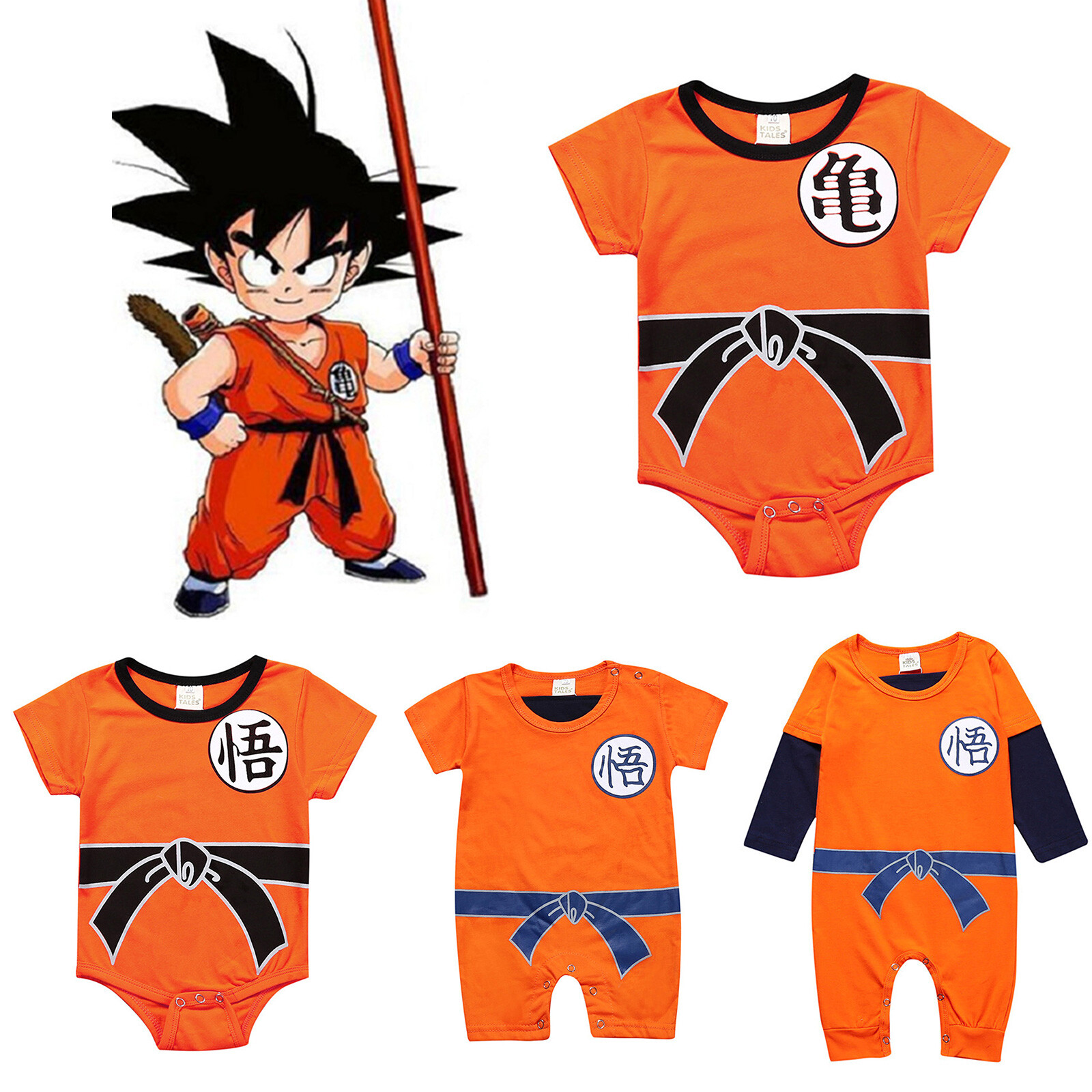 Dragon Ball Goku Baby Costume Newborn Infant Boy Clothes Romper Bodysuit Outfits Dragon Ball Goku Baby Costume Newborn Infant Boy Clothes Romper Bodysuit Outfits