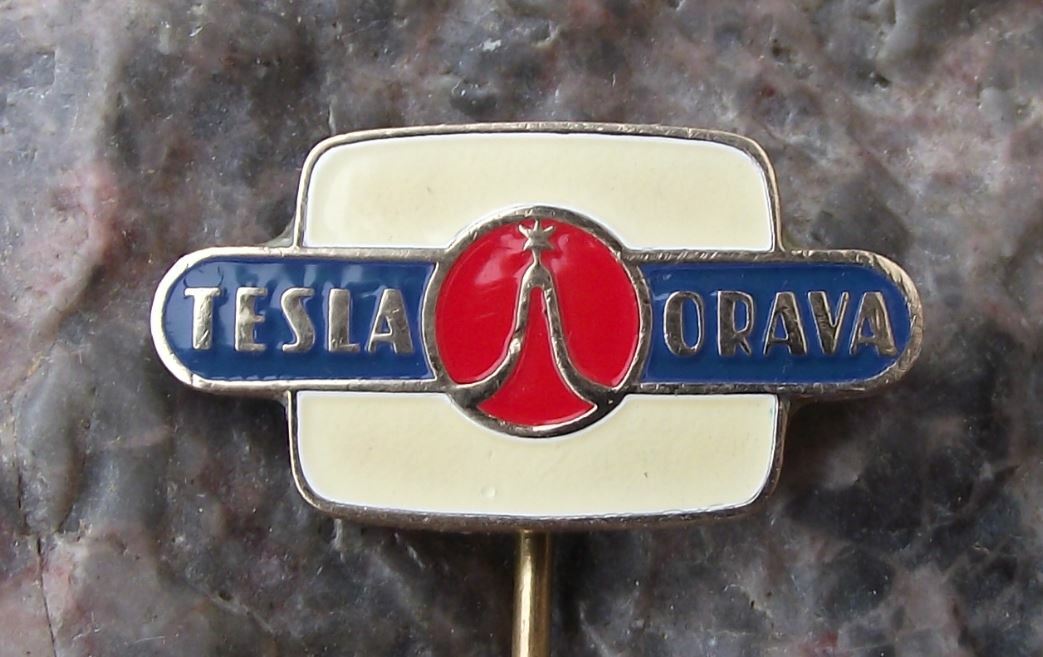 Antique Tesla Electronics Orava Early Television Cathode Ray Tube CRT Pin Badge Antique Tesla Electronics Orava Early Television Cathode Ray Tube CRT Pin Badge