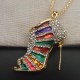 Betsey Johnson Multi-Color Enamel Crystal High Heel Pendant Long Necklace Betsey Johnson Multi-Color Enamel Crystal High Heel Pendant Long Necklace