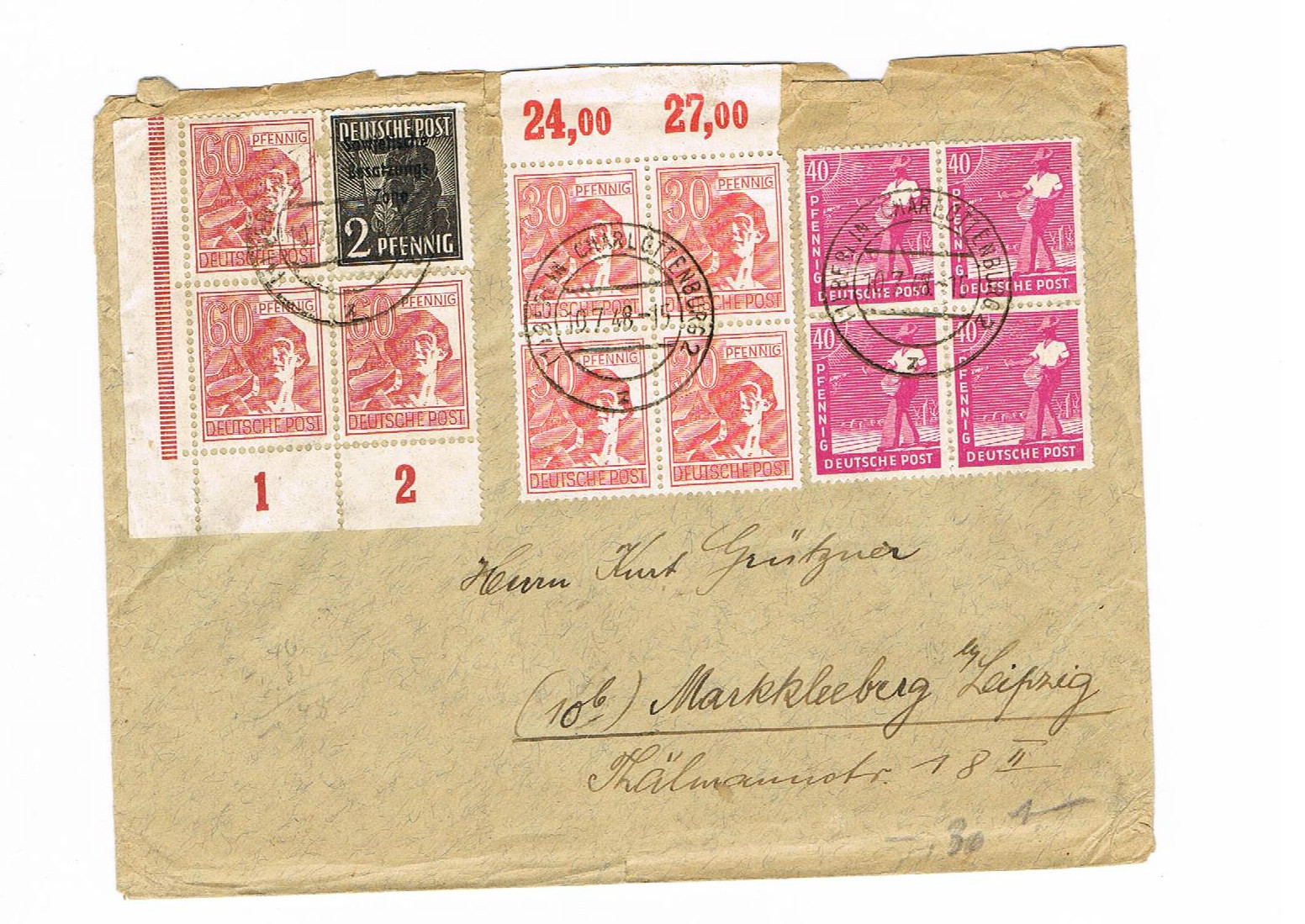 SBZ Berlin West Gorgeous Voucher Mif Alibes Tenfold With Michel Number 182 953 SBZ Berlin West Gorgeous Voucher Mif Alibes Tenfold With Michel Number 182 953