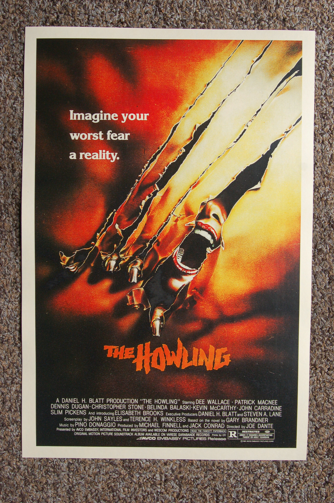 The Howling Lobby Card Movie Poster The Howling Lobby Card Movie Poster