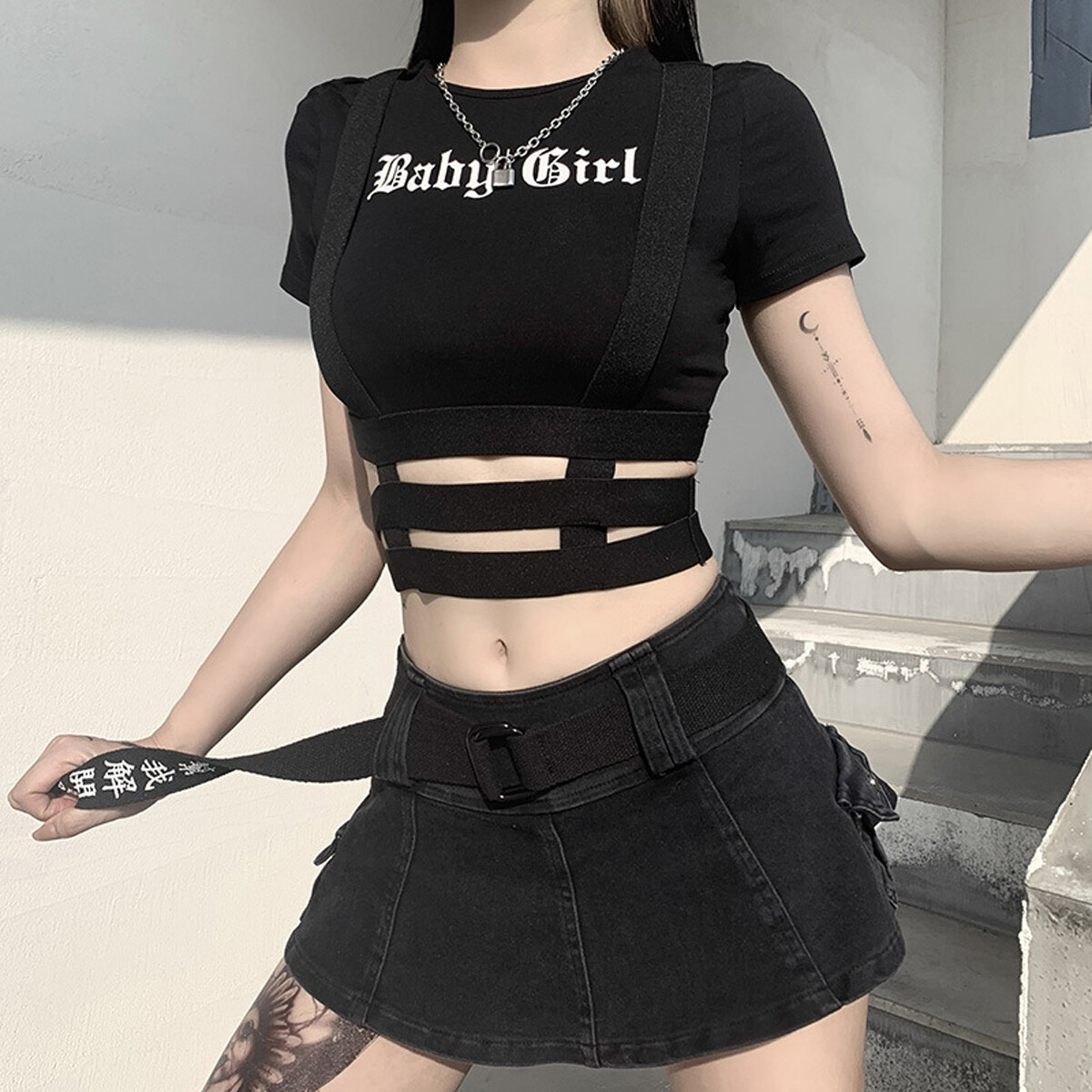 Sexy Women T-shirt Clothes Summer Gothic Hollow out Short Sleeve Tops Fashion Sexy Women T-shirt Clothes Summer Gothic Hollow out Short Sleeve Tops Fashion
