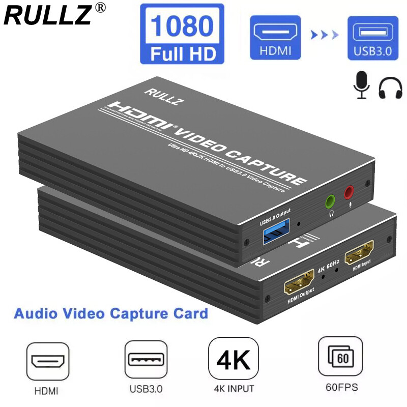 4K Mic 1080p 60fps USB 3.0 2.0 HDMI Audio Video Capture Card Game Live Streaming 4K Mic 1080p 60fps USB 3.0 2.0 HDMI Audio Video Capture Card Game Live Streaming