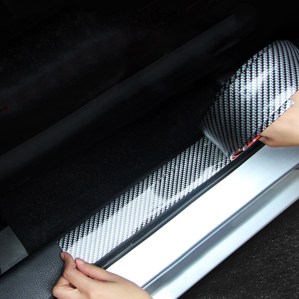 Car Accessories Carbon Fiber Rubber Door Sill Protector Edge Guard Strip 3CM*1M Car Accessories Carbon Fiber Rubber Door Sill Protector Edge Guard Strip 3CM*1M