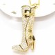 Hot Jewelry Cool White Bling Women’s Boots Crystal Pendant Chain Necklace Hot Jewelry Cool White Bling Women’s Boots Crystal Pendant Chain Necklace
