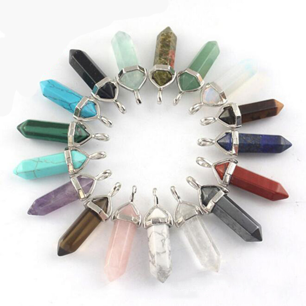 Natural Quartz Crystal Stone Point Chakra Reiki Healing Gemstone Pendant Natural Quartz Crystal Stone Point Chakra Reiki Healing Gemstone Pendant