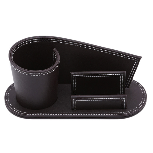 Portable PU Leather Desk Card Pen Organiser Tidy Business Office Accessories 8C Portable PU Leather Desk Card Pen Organiser Tidy Business Office Accessories 8C