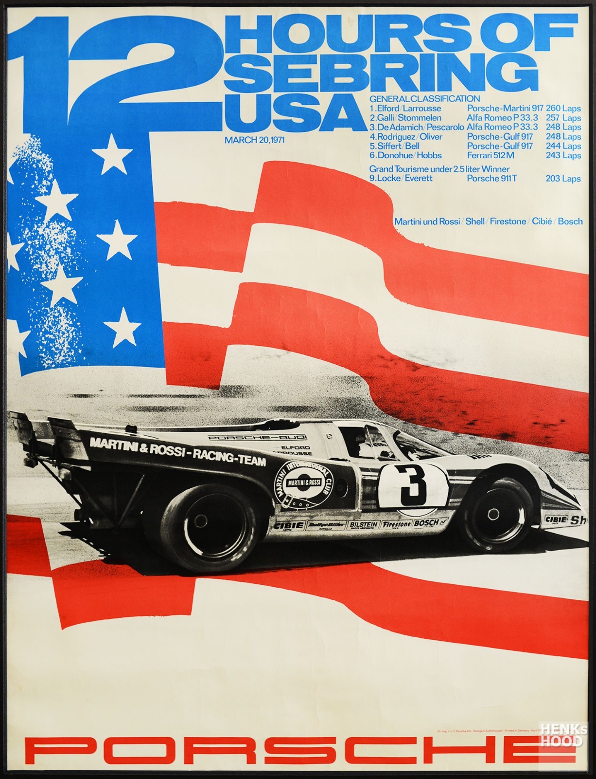 Porsche 12 Hours of Sebring USA Poster Porsche 12 Hours of Sebring USA Poster