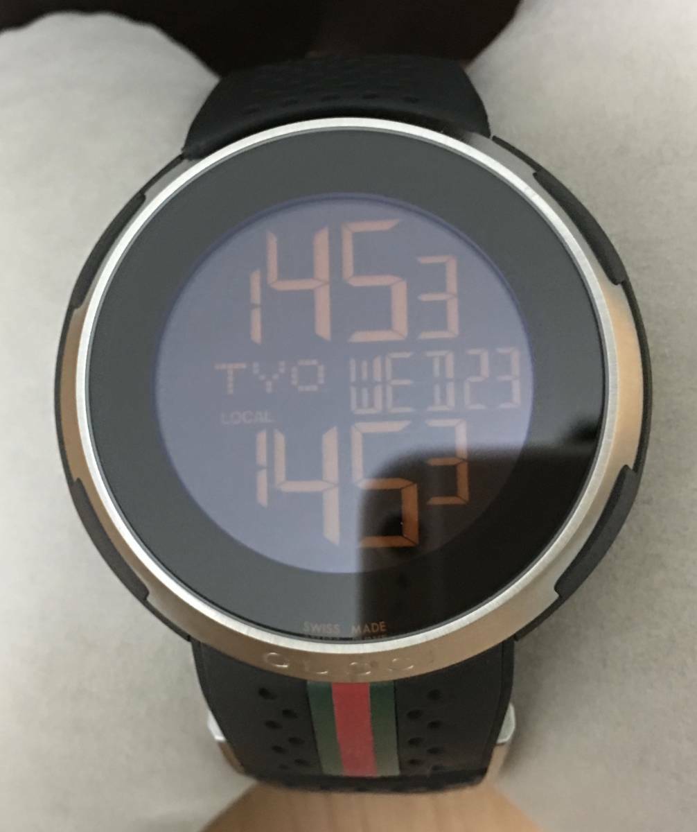 Wristwatch Gucci Digital I-Gucci Ya114103 Sport Black Mens Brand Wristwatch Gucci Digital I-Gucci Ya114103 Sport Black Mens Brand