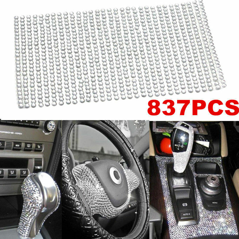 837pcs 3mm Bling Crystal Rhinestone Car Styling Sticker Decal Decor Accessories 837pcs 3mm Bling Crystal Rhinestone Car Styling Sticker Decal Decor Accessories