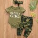 Unisex Baby Clothes Set Camouflage Short Sleeve Letter Print Bodysuit Tops Pants Unisex Baby Clothes Set Camouflage Short Sleeve Letter Print Bodysuit Tops Pants