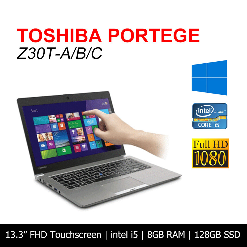 Toshiba Portege Z30T intel Core i5 8GB 128GB SSD 13.3″ Touchscreen Laptop Win10 Toshiba Portege Z30T intel Core i5 8GB 128GB SSD 13.3″ Touchscreen Laptop Win10