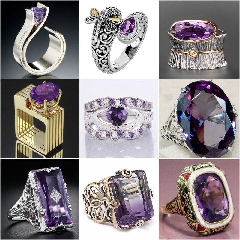 Women Fashion Ring 925 Silver Amethyst Jewelry Wedding Bridal Party Size 5-12 Women Fashion Ring 925 Silver Amethyst Jewelry Wedding Bridal Party Size 5-12