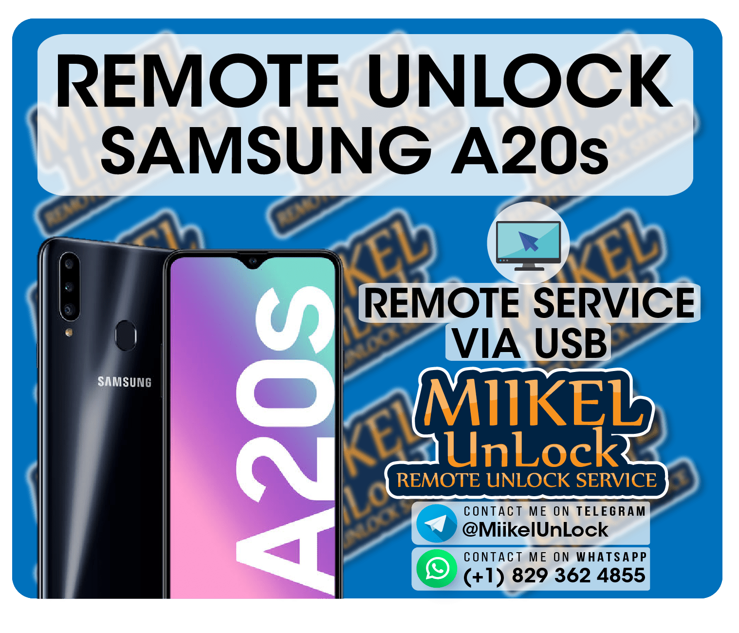 Remote Unlock Service SAMSUNG A20s A207F A207M Remote Unlock Service SAMSUNG A20s A207F A207M