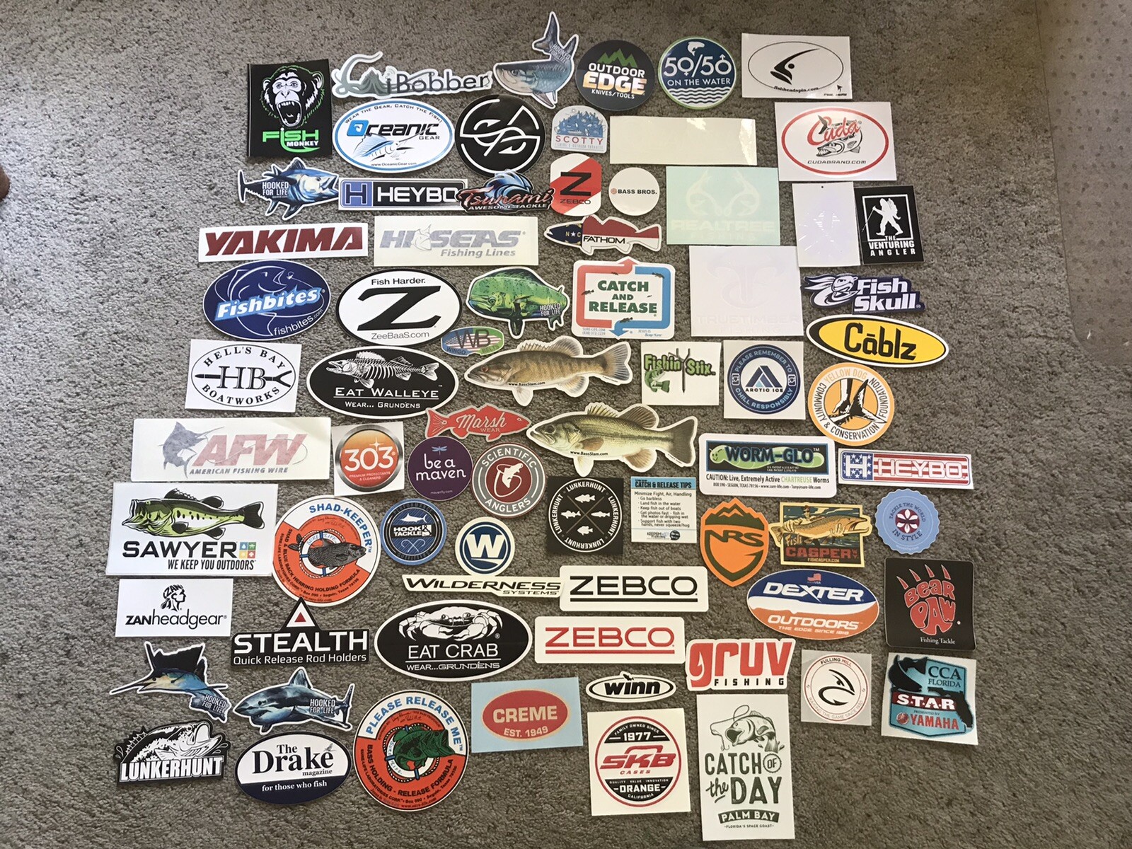 72 Fishing Stickers/Decals Marsh Real Tree Scientific Angler Tsunami Gruv NRS