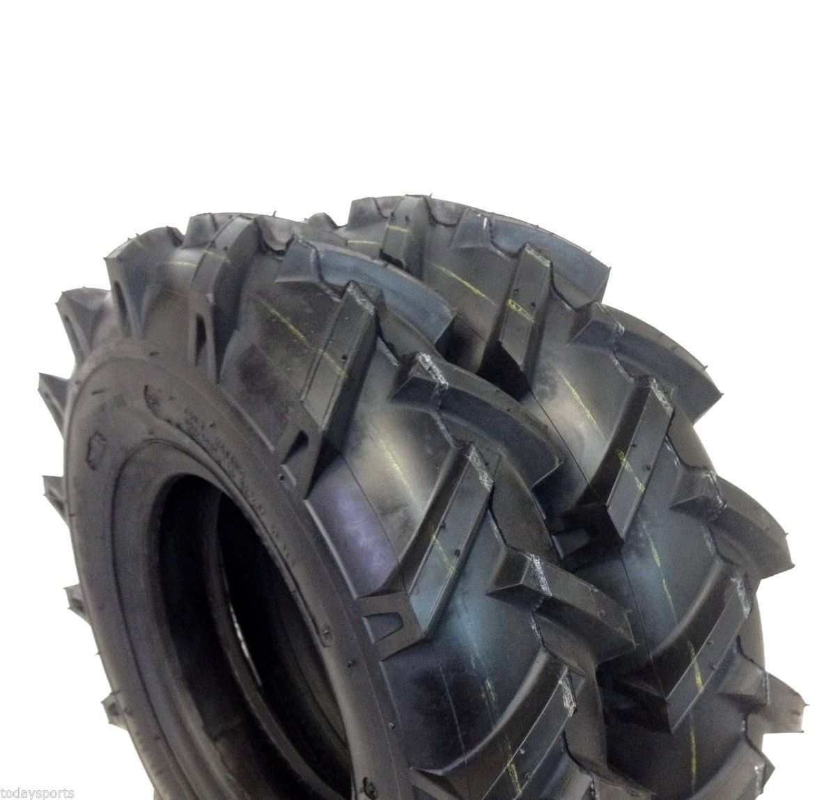 (TWO) 4.00-8 4.80×8 / 4.00-8 4.00×8 R1 Lug Garden Tiller Tires 4ply Fits Tiller