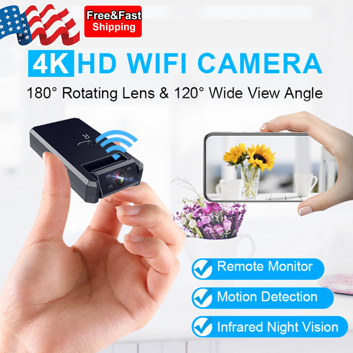 Mini 4K Spy Camera Wireless Wifi IP Security Camcorder HD 1080P DVR Night Vision Mini 4K Spy Camera Wireless Wifi IP Security Camcorder HD 1080P DVR Night Vision