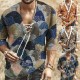 T Shirt T-shirt Tops Cosplay V-Neck Costume Fashion Lace-up Loose Mens T Shirt T-shirt Tops Cosplay V-Neck Costume Fashion Lace-up Loose Mens