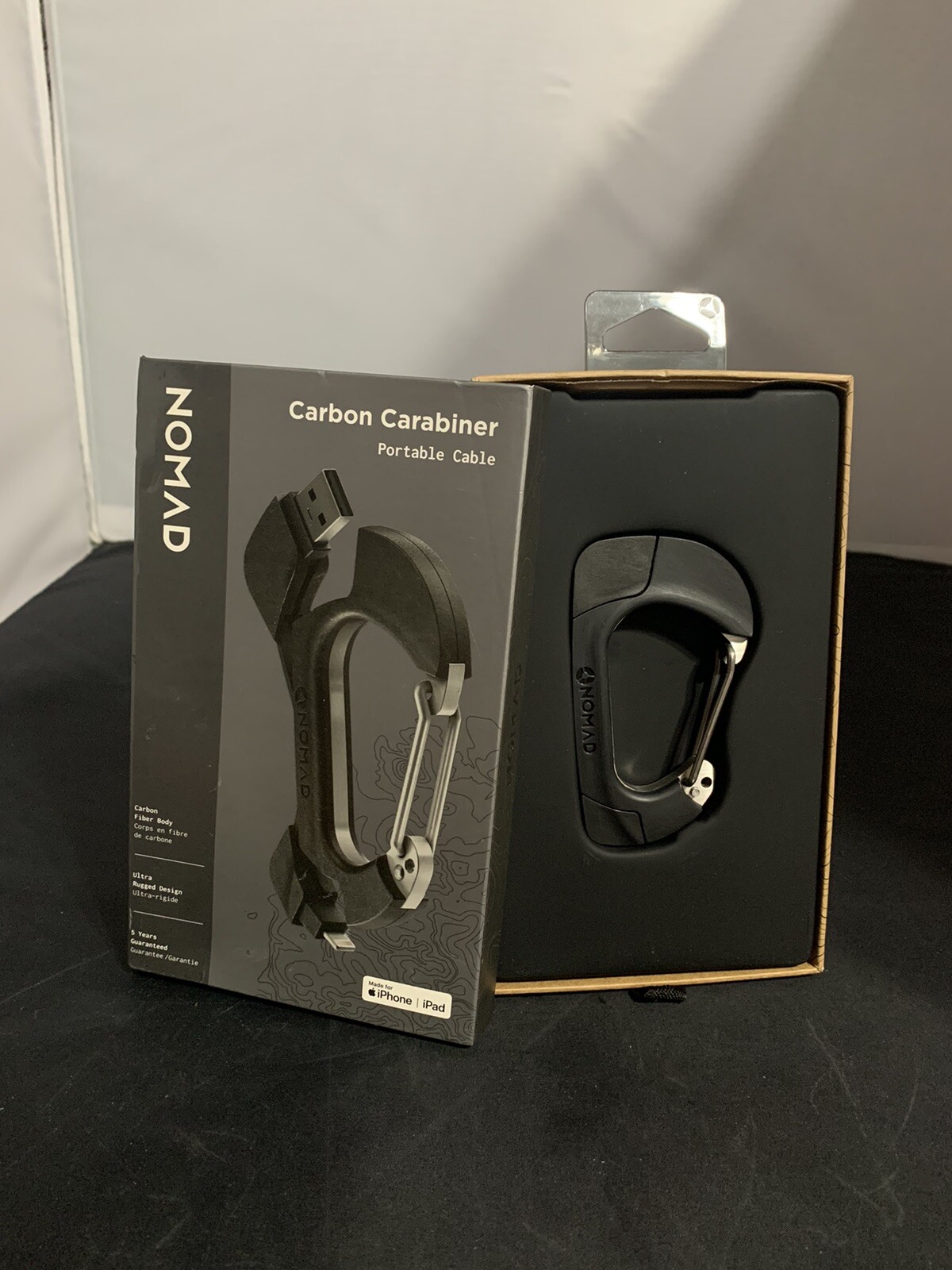 Carbon Carabiner Portable Lightning Cable | Nomad NEW P13