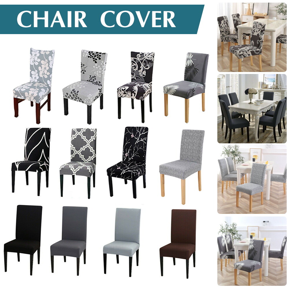 Stretch Dining Chair Covers Slipcover Spandex Wedding Cover 1/4/6/8Pcs Removable Stretch Dining Chair Covers Slipcover Spandex Wedding Cover 1/4/6/8Pcs Removable