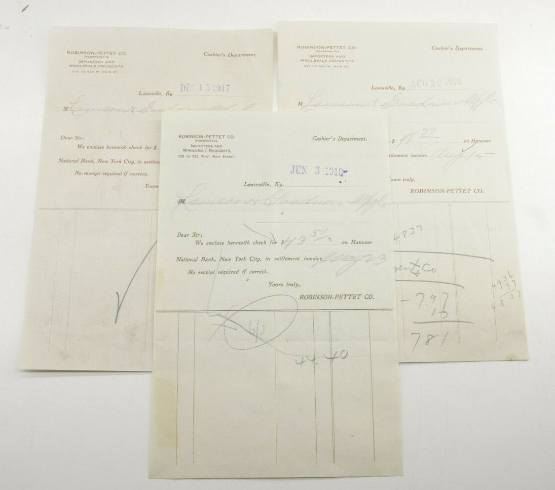 1918 Lamson Goodnow Robinson Pettet Co Louisville KY Pay Vouchers Ephemera P889E 1918 Lamson Goodnow Robinson Pettet Co Louisville KY Pay Vouchers Ephemera P889E