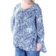 STYLE & COMPANY Womens New 7475 Blue Printed V Neck Long Sleeve Casual Top L B+B STYLE & COMPANY Womens New 7475 Blue Printed V Neck Long Sleeve Casual Top L B+B