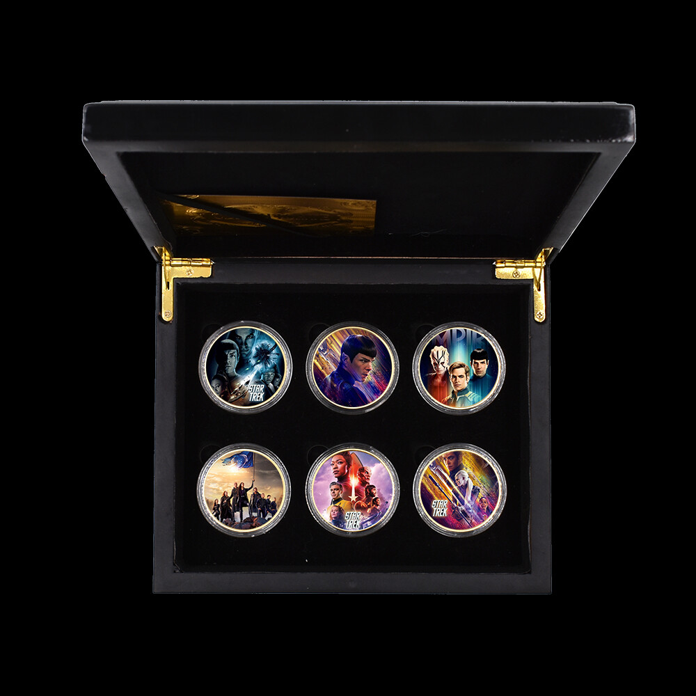 6 Pcs Star Trek Fans Collect Non-currency Coin Office Accessories Art Ornament