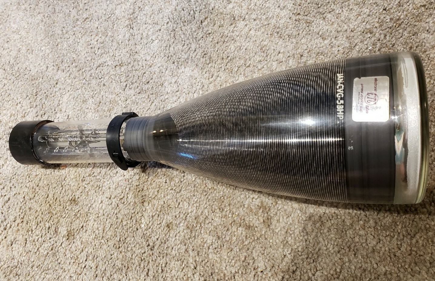 Vintage General Electronics Corp ETC 5BHP1 Oscilloscope CRT Electronic Tube RARE Vintage General Electronics Corp ETC 5BHP1 Oscilloscope CRT Electronic Tube RARE